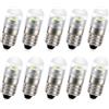 Ruiandsion 10 lampadine a LED E10 da 220 V 230 V AC, colore bianco, attacco Edison E10, per armadio, giardino, balcone, luci paesaggistiche