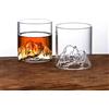 Generic Piccoli bicchieri da whisky, vetro di cristallo di montagna per bere, bicchieri alla moda per cocktail, whisky scozzese, cognac, bourbon, 200 ml, 2 pezzi