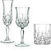NO MANUFACTURER Set 18 Pezzi 6 Calici Vino 6 Calici Flute + 6 Bicchieri Acqua in Vetro Opera RCR
