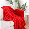 GAIFNAG Coperta Plaid Pile, Copriletto 200 x 300 cm Pile di Flanella Morbida, Facile da Pulire, Poliestere Coperta Pile Morbida e Calda Regalo per Fidanzata e Madre, Rosso