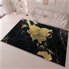 Generic Tappeto 100 X 150 Cm Stile Di Lusso Leggero Lamina D'Oro Consistenza Salotto Pelo Corto, Antiscivolo E Lavabile - Morbido E Confortevole Per Sala Da Pranzo, Camera Da Lettonero Oro
