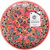 CR CERAMICA RAMBLEÑA Ceramica RAMBLENA | Piatto decorativo da appendere a parete | Piatto in ceramica | Rosso-Verde-Nero | 100% fatto a mano | 21x21x4 cm