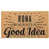 Social crazy Tappeto zerbino personalizzato - roma is always a good idea - cocco naturale ideale per ingressi (Cocco naturale, 60x40 cm)