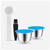 i Cafilas capsule ricaricabill ds riutilizzabill capsula filtro capsule compatibili ds in Acciaio Inox Coffee Capsule 3 tazze +Cucchiaio di plastica + Spazzola