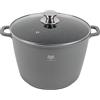 KARL HAUSMANN Pentola 32 cm 14L con Coperchio - Pentola Induzione Antiaderente COOKMARK MARBLE, Casseruola Grande in Alluminio Pressofuso per Zuppe e Brodi, Forno, Gas, Elettrico