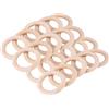 Ulalaza 20PCS Anelli artigianali in legno naturale 90mm / 3,54 pollici Anello in legno non finito Ciondolo cerchio Connettori Creazione di gioielli Accessorio