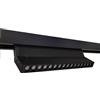TOT ELECTRIC FARETTO PROIETTORE LED 24W LINEARE per Binario Magnetico da incasso elettrificato illuminazione a bassa tensione 48V Luce Calda 3000k nero