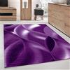 Carpettex Moderno Tappeto per Soggiorno 240x340 cm Viola, Design Astratto a Onde - Tappeto a Pelo Corto per Sala da Pranzo e Camera da Letto, Extra Morbido e Facile da Pulire