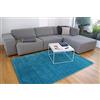floor factory tappeto Gabbeh Karma blu turchese 160x230 cm fatto a mano di 100% lana vergine
