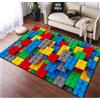 PASPRT Mattone Mostra Blocchi Modello Area Di Stampa Tappeto Tappeto Per Soggiorno Camera Da Letto Divano Decor Kid Play Tappetino Antiscivolo 140X200Cm