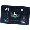 Yardwe Tappetino Antiscivolo a Forma Di Unicorno Per Pavimento, Cuscinetto Cartoon in Poliestere 40x60 Cm, Decorazione Per Ingresso Bagno Cucina Retro Resistente e Traspirante