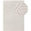 benuta Pop Tappeto Esterno & Interno Mars - Crema 160x230 cm - Rilievo Astratto per Balcone, Terrazza, Giardino - Cucina & Soggiorno - Facile da Pulire - Adatto al Riscaldamento a Pavimento