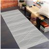 Siunwdiy Tappeto Corridoio Grigio Chiaro 120x210cm Lavabile, Passatoia Cucina Antiscivolo con Design Geometrico - Runner Lungo per Scale/Entrata/Corridoio Interno/Esterno con Morbidezza e Funzionalità
