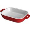 Intirilife Casseruola multifunzionale in porcellana Rosso - Esterno 26 x 17 x 5 cm - Interno 20 x 15,5 x 4 cm - Per l'uso quotidiano in cucina, a casa, in un ristorante, in un hotel o per una festa