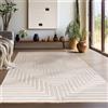 Teppium Tappeto Salotto Moderno Beige 120 x 170 cm Stile Scandinavo 3D Boho - Tappeto Soggiorno Tappeto Pelo Corto Ideale per Camera da Letto e Cucina