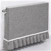 JINGSHIQIAOPL Copritermosifone per La Casa, Parapolvere in Tessuto Misto con Aperture Laterali e Lacci, Copri Termosifone Stoffa Lavabile In Lavatrice, da 40 cm a 260 cm(Gray,60cm/24in)