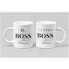 Generico Set 2 Tazze Coppia Personalizzate con Nome - "Il Boss" e "La Vera Boss" - Regalo Ironico per Coppia e Fidanzati - Tazze Lui e Lei per Anniversario o Regalo di Coppia Originale