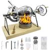 Generic Macchina professionale per popcorn con manometro, cannone per popcorn manuale ad alta pressione per popcorn cinese, macchina per riso soffiato (520 ml)