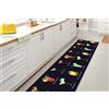 GLHOME Idee per la casa GL Home Tappeto Cucina Antiscivolo Made in Italy Passatoia Antimacchia Multiuso Corridoio Soggiorno Lavabile in Lavatrice - Cocktail Simple - 50x200 cm