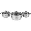 KARL HAUSMANN Set Pentole Acciaio Inox 3 Pentole Induzione, 1.6-3.6 L