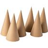 TAIZhiChen 6 coni di cartapesta, coni di cartone, decorazione per albero di Natale per lavori artigianali e decorazioni, 15 Cm