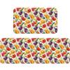 Woshuwo Set di 2 tappeti da cucina con fiori di tulipano, antiscivolo, tappeto, tappeto, lavanderia, cucina, decorazione