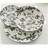 Generico Servizio Piatti per 6 Persone in stoneware 18 pezzi per Lavastoviglie modello (Botanic Grigio)