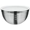 STI Ciotola Bowl in Acciaio Inox con Tappo Ermetico in Polietilene Cucina 30cm 7,5lt con Coperchio