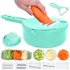 Generic Affettatrice multifunzione mandolina; tritatutto per verdure; affettatrice per verdure; affettatrice alimentare; tritatutto per alimenti; contenitore per tritatutto; tritatutto per cipolle