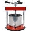 LoviStore Torchietto Premitutto 5 Litri Rosso con Raccoglitore in Acciaio Inox per Alimenti