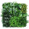 EpheyFIF - Pannello quadrato in erba artificiale verde, 50x50 cm, in plastica, tappeto erboso per decorazione murale, per interni ed esterni, pianta finta per soggiorno, balcone, giardino, caffè (2)