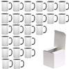 AL PRODUCTION Set Tazze per Sublimazione in Ceramica Bianca 330ml - Tazza Mug di Categoria AAA inclusa di Scatola per Gadget e Personalizzazioni - Made in Italy (Nero, 24 Unità)