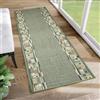 TAPISO Agadir Tappeto Runner Passatoia Antiscivolo Pelo Corto Al Metro Design Moderno Motivo Geometrico Astratto Quadrati Verde Pastello Corridoio Cucina Entrata Ufficio 80 x 180 cm