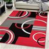 Carpeto Rugs Tappeto Moderno Salotto Rosso 250 x 350 cm a Pelo Corto