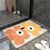 LNXSESN Tappeto Bagno Antiscivolo Fiore D'Arancio Bruciato Tappetini Bagno Poliestere Assorbente Tappetino Antiscivolo Addensare Zerbino Ingresso Antiscivolo Lavabile Tappeti 40x60cm