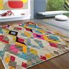 Rururug Tappeto Casa design moderno Sala Salotto Camera da Letto Soggiorno Cameretta Lavabile Antiscivolo Tappeti con decorazioni,Tappeto colorato geometrico,Rectangular 140 x 180 cm