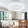 Gimisgu 2x80W Ventilatore da soffitto con Lampada, 6- Marce Ventola da Soffitto inversione senso di rotazione Modalità Estiva e Invernale, Dimmerabile LED Plafoniere con Telecomando e APP