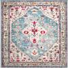 VARIKASHOM Tappeto Quadrato,Motivo tribale vintage multicolore blu acqua, fucsia, 140 x 140 cm, Tappeti Decorazioni Casa Sedie Moderne Sala da Pranzo Salotto Cucina