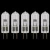 UGEFKMQ 5PCS Capsula Trasparente Lampadine Alogene 75W 12V G6.35 12V 100W Lampadina Alogena GY6.35 base a doppio ago Bianca Calda 75 W