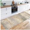 Siunwdiy Tappeto Passatoia,Antiscivolo Lavabile,Tappeto Cucina Marrone Moderno,Passatoia Corridoio,Tappeto ingresso interno 1.4 Metri per Cucina Camera Soggiorno lavanderia，120X140CM