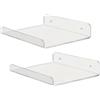 Homefurnishmall Ripiani galleggianti trasparenti da parete, 20 cm, in acrilico, per riporre oggetti da parete, libreria per bambini, mensole sospese in acrilico per camera da letto, sala giochi (2 pezzi)