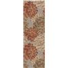 Pierre Tappeti Passatoia SOSPIRO anti-macchia anti-scivolo lavabile in lavatrice cm.52x150 tappeto cucina bagno ingresso multiuso, disegno floreale fiori autunno
