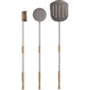 GrecoShop Spazzola Paletta Utensili per Forno Pizza in Alluminio Set 3 Pezzi