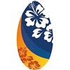 SportX Tavola da surf in legno con fiori, 94 cm