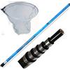 Generico Guadino 6,5 Metri Manico Telescopico + Testa Rete Nylon Idro Pesca Completo Kit 6,5 Mt
