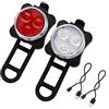XUJIAN all'aperto Biciclette COB Impermeabile 3 USB LED Ricaricabile 4 Modalita' Notte Bici rideFront Lampada Frontale e Posteriore