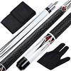 Teekerwan Pool Cue Stick - 58 inch Maple Billiard Pool Stick 20/21 oz 1/2 Maple Pool Cue Stick Kit, 2-Piece Billiard Pool Cue Stick (20 OZ)