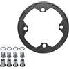 Generic Protezione per corona in alluminio per guarniture 30T-34T - 104 Bcd e guida catena da strada, include bulloni e distanziatori, leggero nero