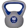 BAKAJI Kettlebell in Ghisa per Palestra e Riempimento Cemento, Fitness, Riabilitazione, Esercizio, Allenamento Forza, Impugnatura Ergonomica Anti-Scivolamento, Fondo Piatto (12, Chilogrammi)
