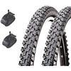 ECOVELO 2 COPERTONI CST 20 X 1.90 (50-406) + CAMERE CON VALVOLA AMERICA (SCHRADER) X MOUNTAIN BIKE MTB BICI BAMBINO